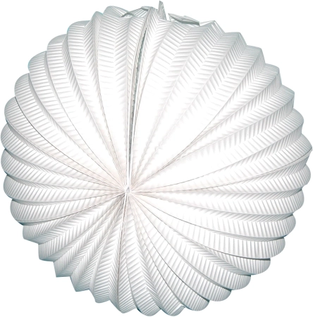 Lampion rotund alb 25 cm