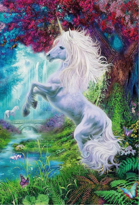 Puzzle Unicorn în grădina fermecată 60 piese