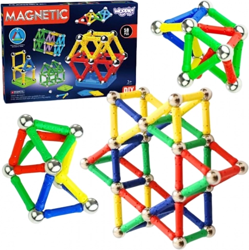 Woopie cuburi de construcție magnetice 3D, 58 piese