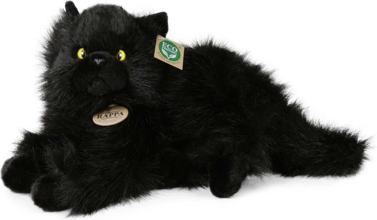 Rappa Pisică de pluș neagră, culcată, 30 cm Eco-Friendly