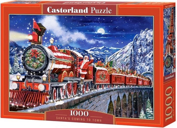 Puzzle 1000 piese – trenul de Crăciun SANTA