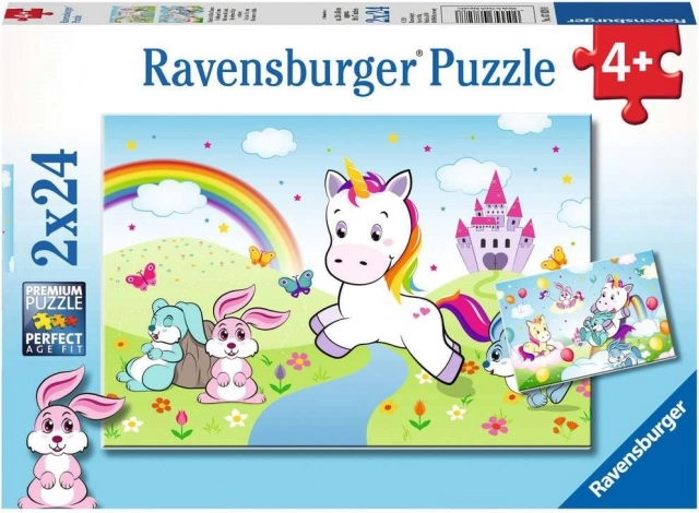 Puzzle RAVENSBURGER unicorn de basm 2×24 piese