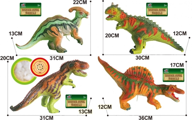 dinozaur moale cu sunet 38 cm – 4 tipuri