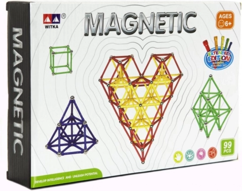 Set de construcție magnetic – 99 piese