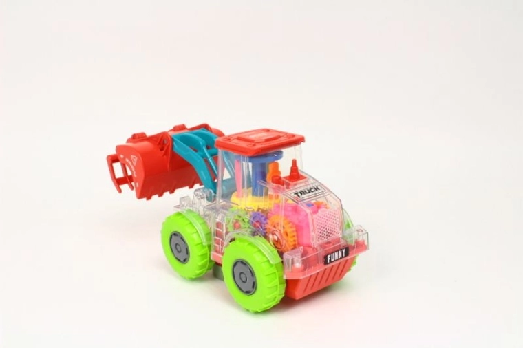 Tractor transparent pe baterii pentru copii