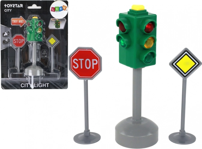 Semafor luminos pentru copii cu sunete 12 cm
