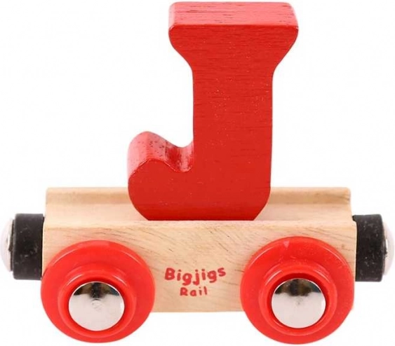 Bigjigs Rail vagon pentru traseu de trenuleț din lemn – litera J