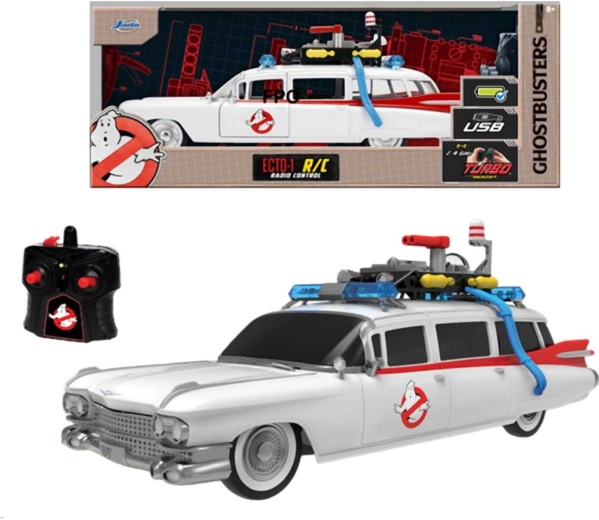 Mașină Ghostbusters ECTO-1 cu telecomandă, scară 1:16