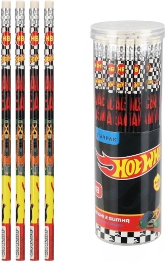 Creion cu gumă Hot Wheels HB - 1 bucată
