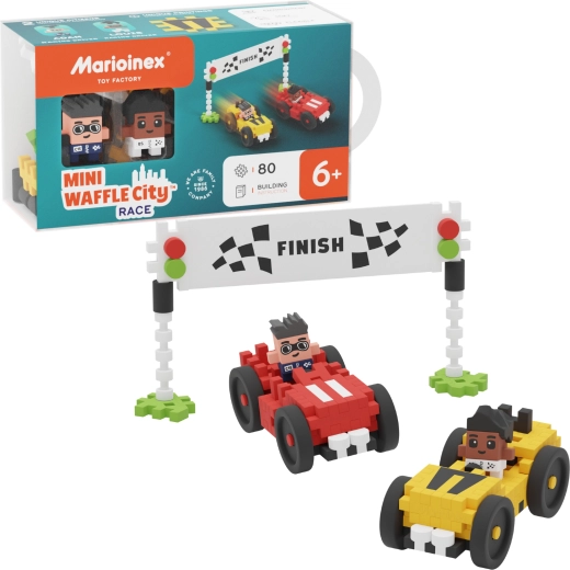 Set de construcție Marioinex Mini Waffle City cursă cu 80 de piese