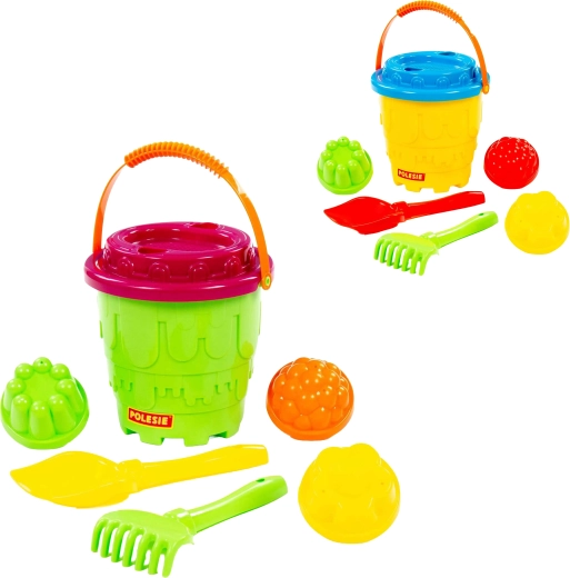 Set de nisip pentru copii cu gălețică și forme - 1 bucată