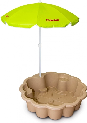 Ladia de nisip floare EKO cu umbrelă bej DOLONI