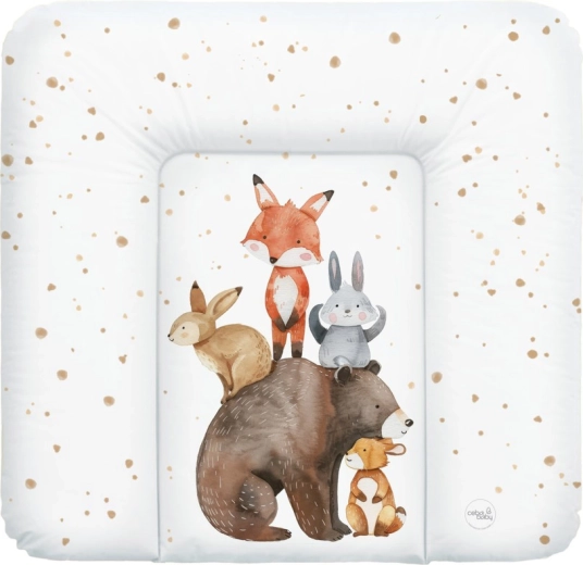 Ceba Baby saltea moale de înfășat Basic Forest Friends 75 × 72 cm