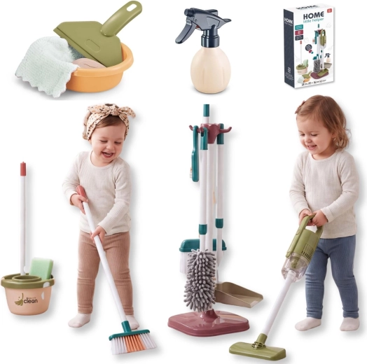Set de curățenie pentru copii TinyMini cu suport, 23 de piese