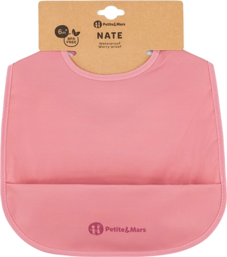 Petite&Mars bavețică PU Nate dusty rose 6m+