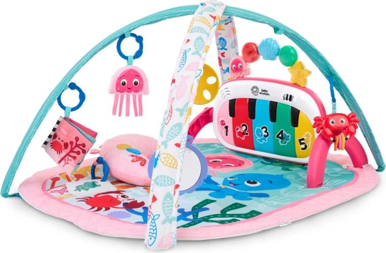 Covoraș de joacă Baby Einstein cu activități 4 în 1 Kickin' Tunes Jellyfish Jamboree