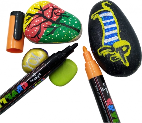 Set de markere acrilice culori intense 12 buc