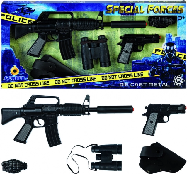 Set polițienesc al unității speciale cu capse
