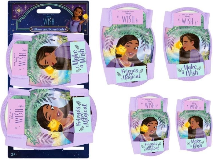 Set de protecții pentru genunchi și coate Disney Wish - 4 buc