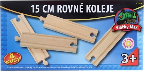 Vláčky Max șine drepte 15 cm - 4 buc.