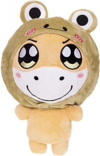 Căluț de pluș cu glugă de broscuță