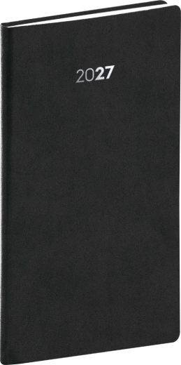 Agendă de buzunar Notique Balakon 2027 neagră 9 × 15,5 cm