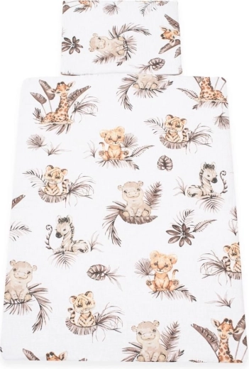 Lenjerie de pat pentru copii din 2 piese NEW BABY Safari 90 × 120 cm