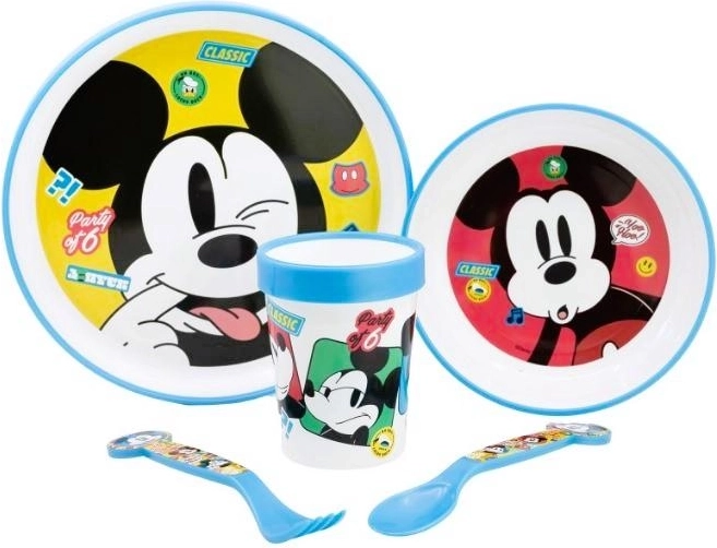 Set de masă din plastic Mickey Mouse 5 piese - 1 buc