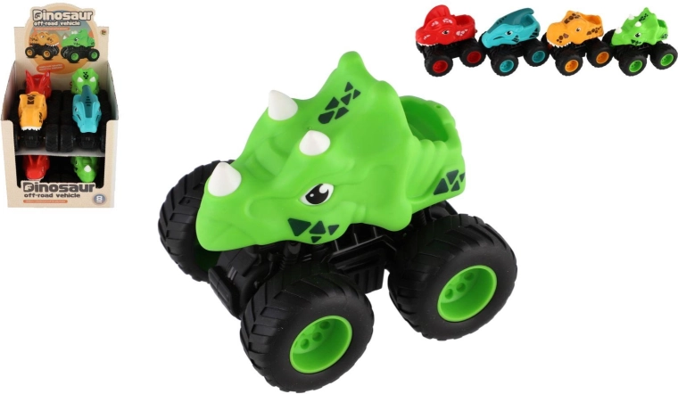 Mașinuță de teren off-road cu dinozaur, cu propulsie pe volant