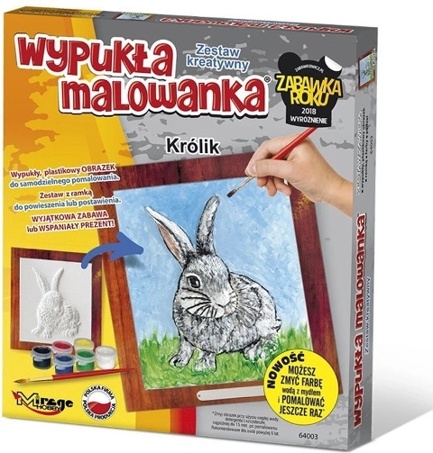 Carte de colorat 3D bombată – iepure de la MIRAGE HOBBY