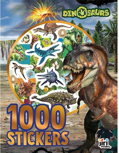Caiet cu 1000 de autocolante cu dinozauri