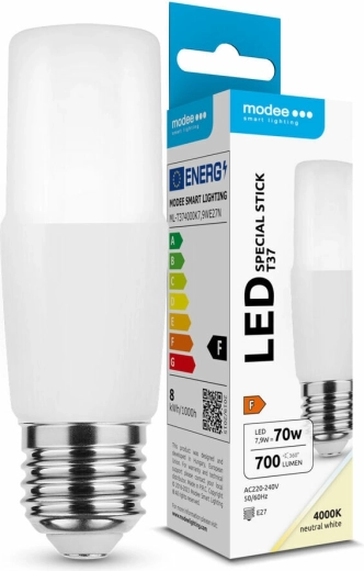 Bec LED Modee Lighting Special Stick T37 7,9 W E27, alb neutru, 700 lm