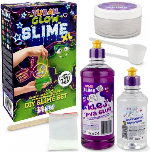 TUBAN Slime set XL care strălucește în întuneric