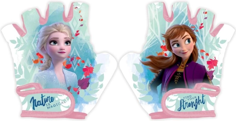 Mănuși de ciclism pentru copii Frozen roz