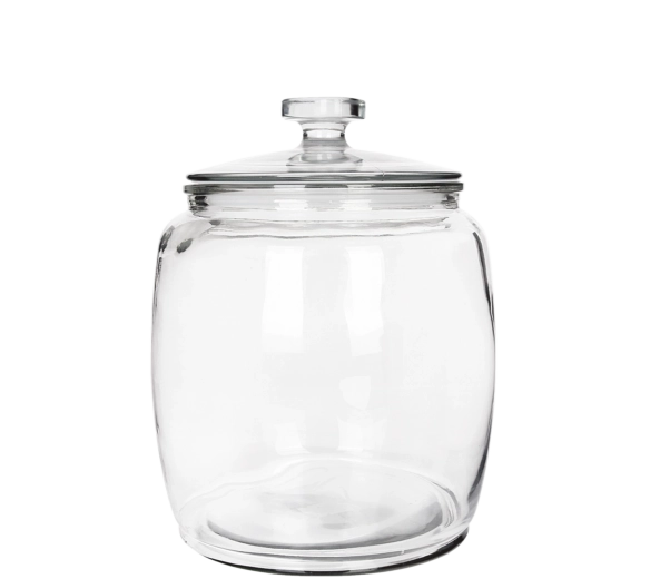 Borcan din sticlă 2 l cu capac și garnitură