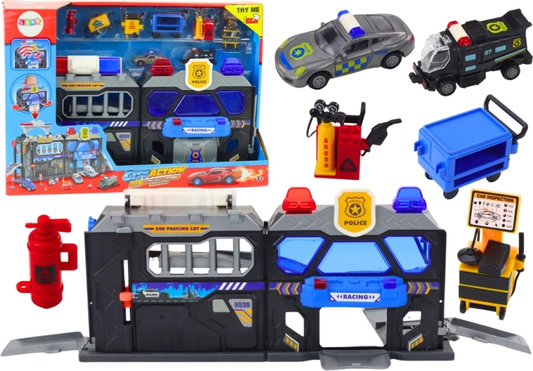 Stație de poliție extensibilă cu lumini și sunete