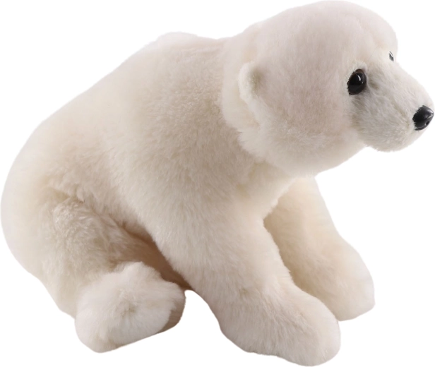 Urs polar de pluș așezat 25 cm