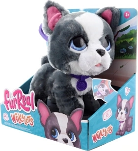FurReal Walkalots bulldog francez – cățeluș de pluș interactiv pe lesă 20 cm