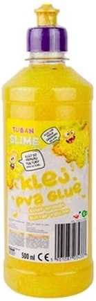 Adeziv PVA cu sclipici Tuban 500 ml galben