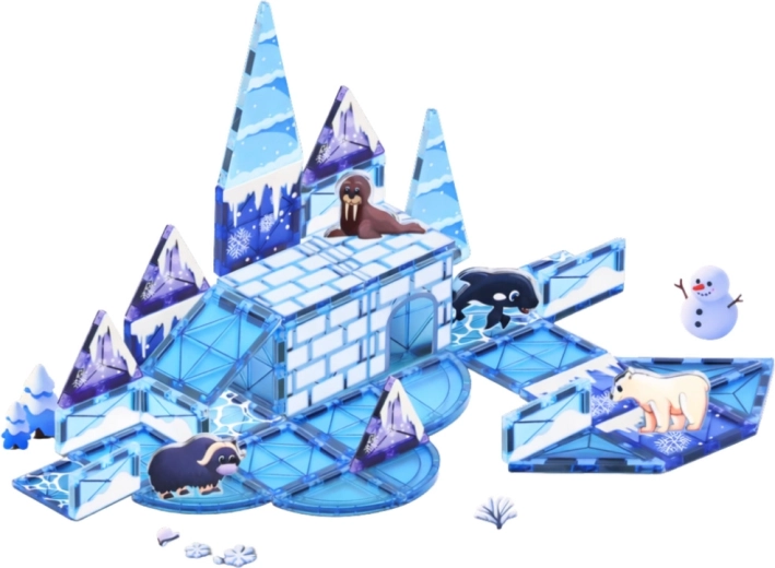 Panouri albastre transparente ca gheața