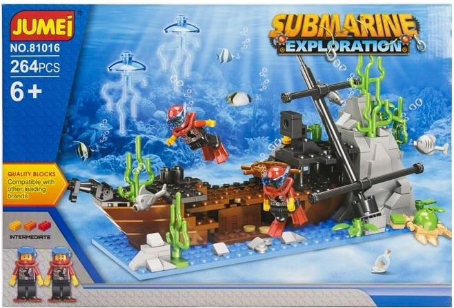 Set de construcție Jumei explorare subacvatică 264 de piese (Submarine Exploration) - 1 bucată