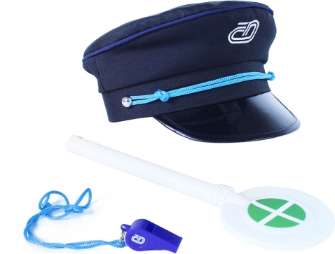 Set de joacă pentru copii – conductor feroviar Căile Ferate Cehe: șapcă, fluier și paletă