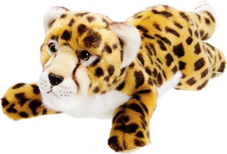 Ghepard – animal de pluș realist în poziție de odihnă