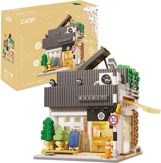 CaDA Summer Breeze Coffee Shop set de construcție cafenea cu iluminare LED