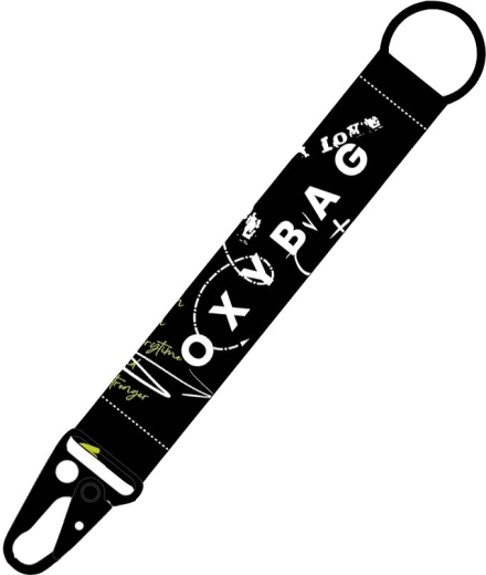 Breloc textil scurt cu carabină Rebel