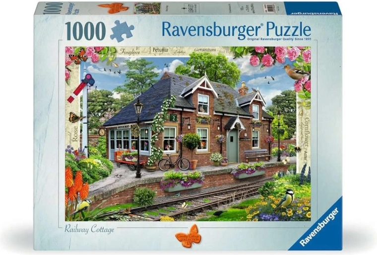 Puzzle Ravensburger Country Cottage: Gară – 1000 de piese