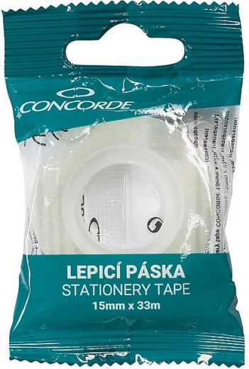Bandă adezivă transparentă Concorde 15 mm × 33 m