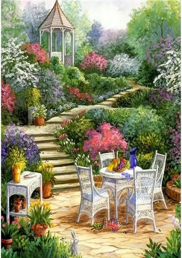 Norimpex Pictură după numere Micul dejun în grădină 40 × 50 cm
