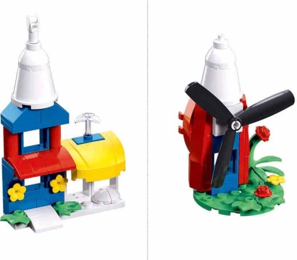 Construcție 6 în 1: de la căsuță la moară de vânt