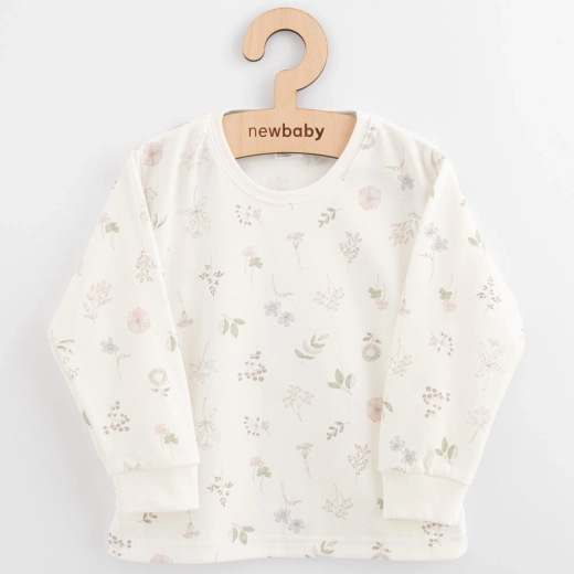 Tricou pentru copii din bumbac cu mânecă lungă New Baby Kindergarten, floricele, 116 (5–6 ani)